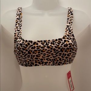 Xhileration cheetah print bikini top size small